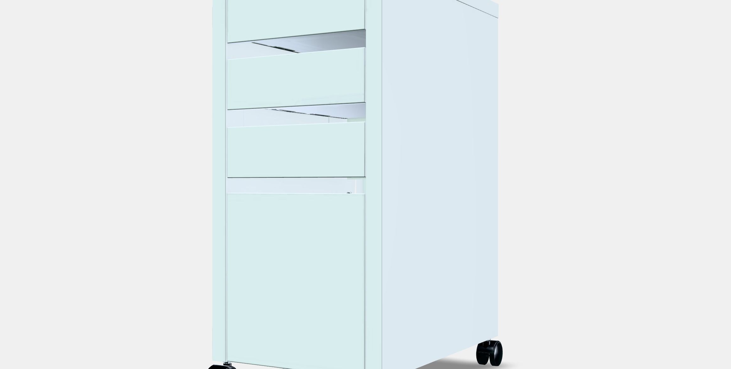 MICKE Drawer unit-drop file storage Low-poly 3D model_13