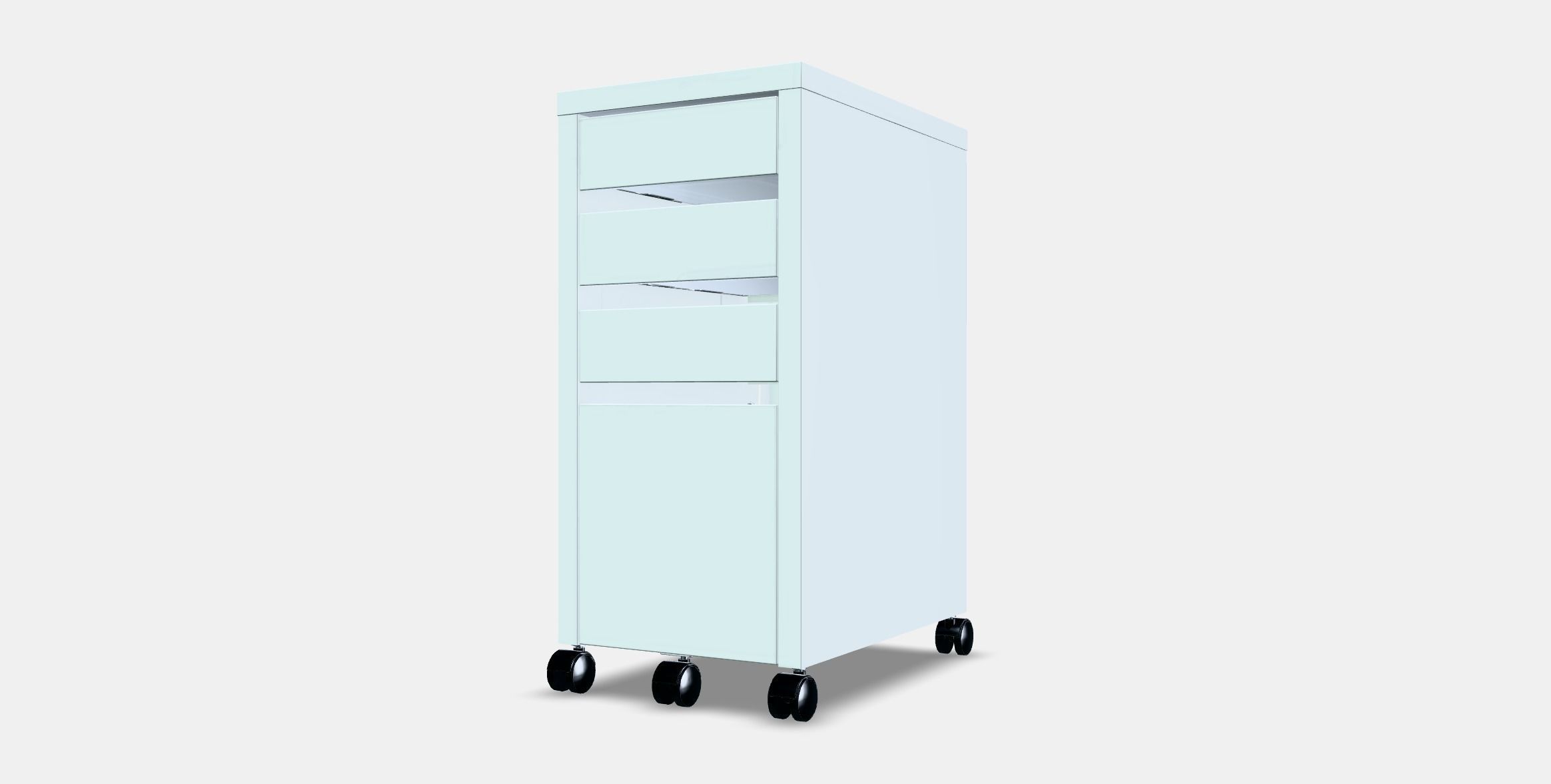 MICKE Drawer unit-drop file storage Low-poly 3D model_12