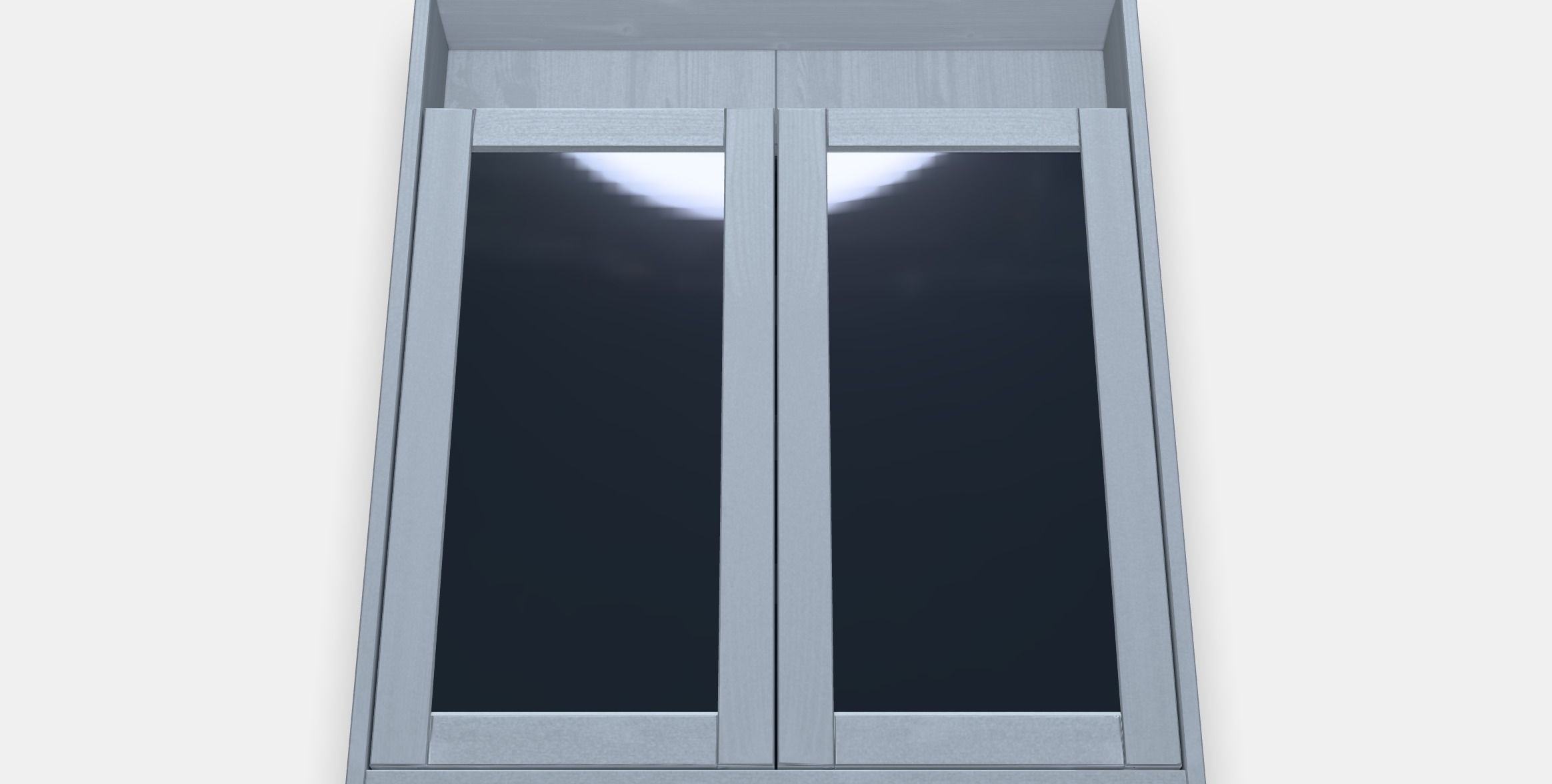 HEMNES Mirror cabinet with 2 doors 1 Low-poly 3D model_3