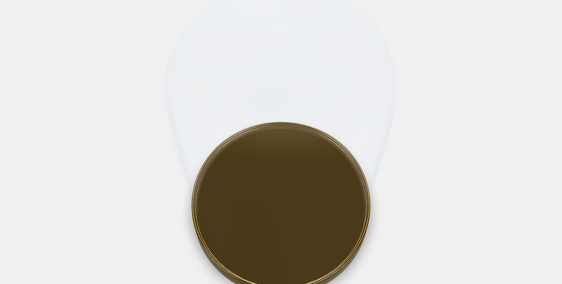 BEGAVNING Glass dome with base 1 Low-poly 3D model_4