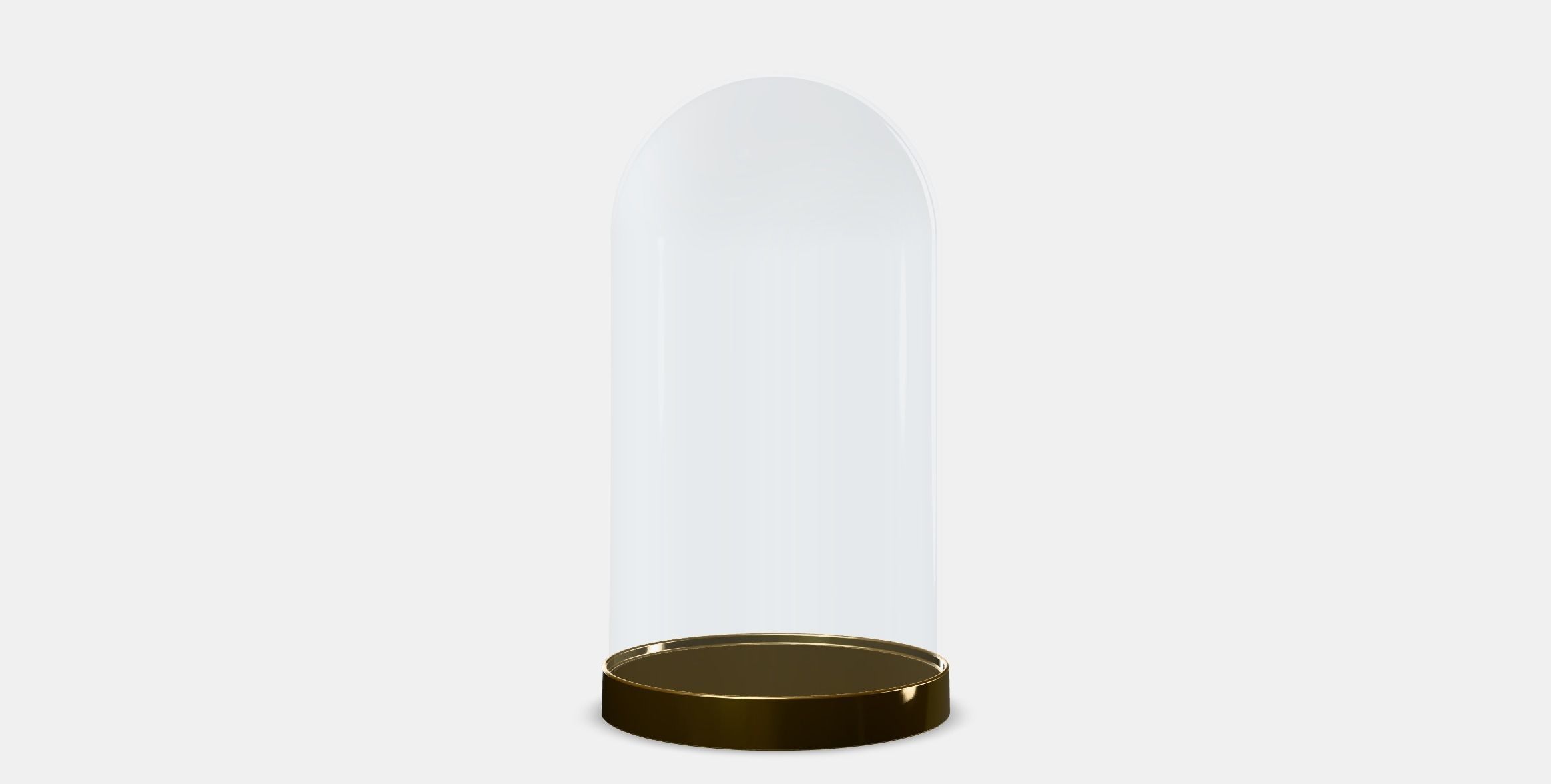 BEGAVNING Glass dome with base 1 Low-poly 3D model_12