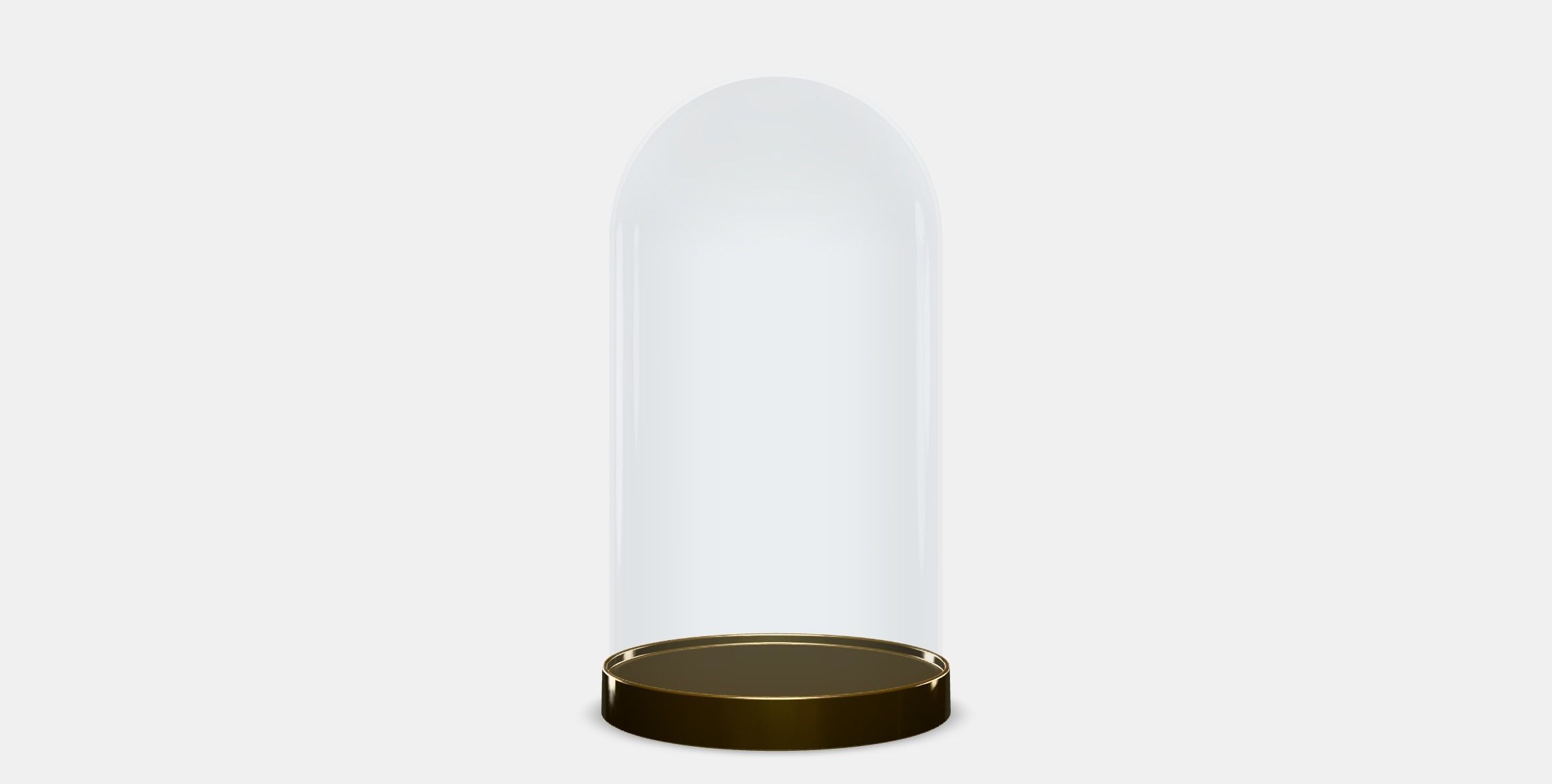 BEGAVNING Glass dome with base 1 Low-poly 3D model_10