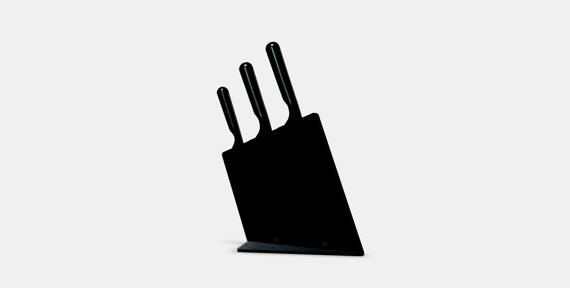 JAMFORA Knife block with 3 knives Low-poly 3D model_12