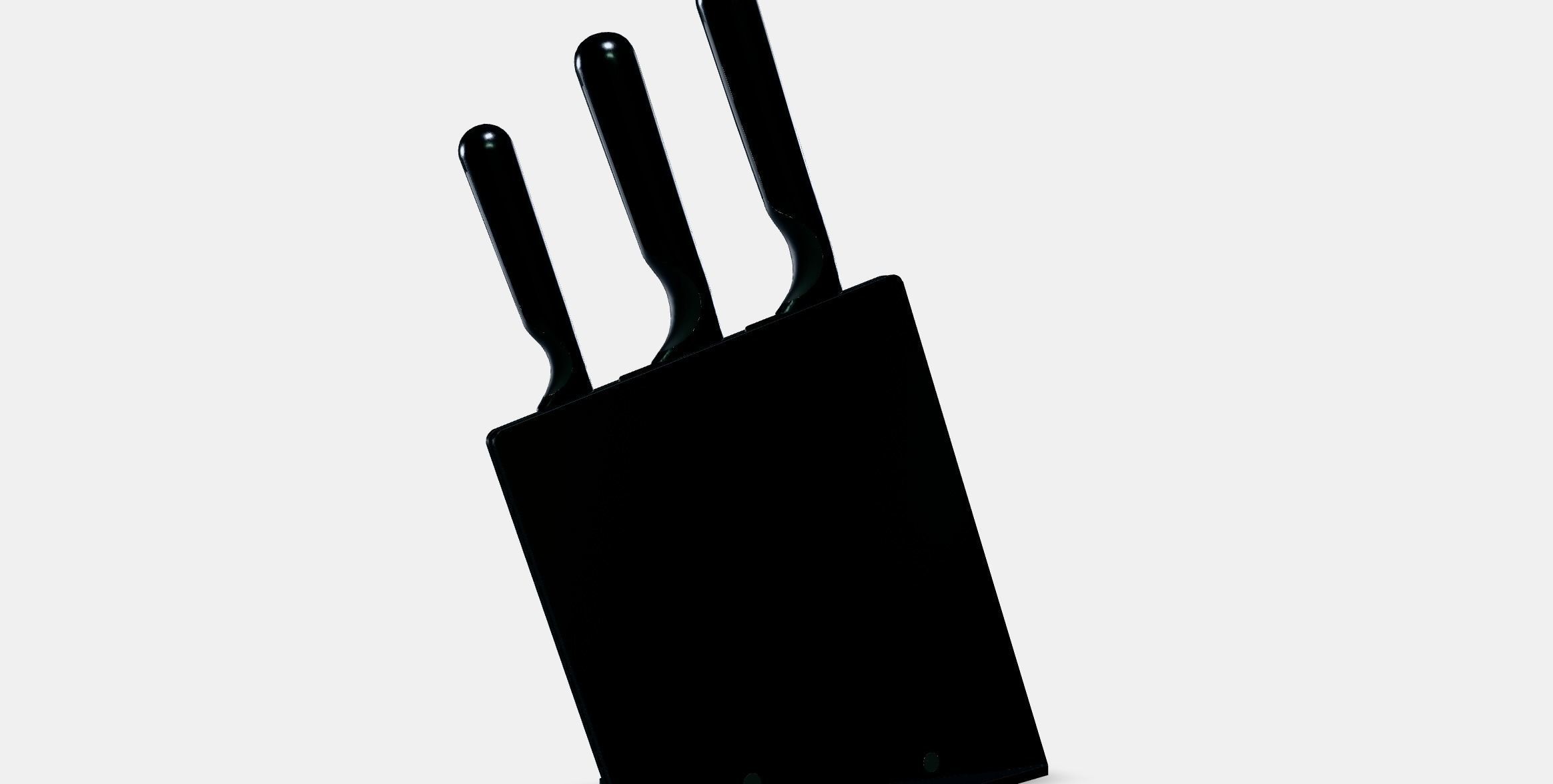 JAMFORA Knife block with 3 knives Low-poly 3D model_9