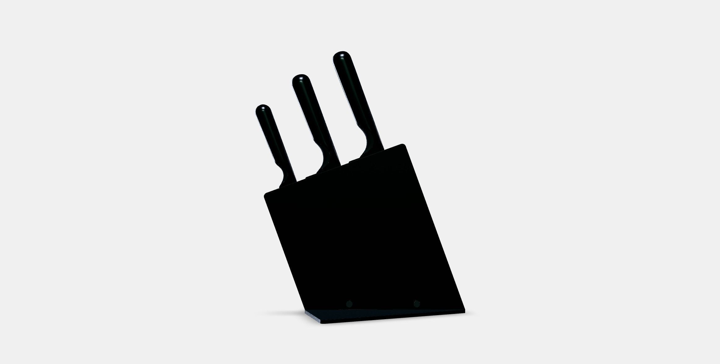 JAMFORA Knife block with 3 knives Low-poly 3D model_10