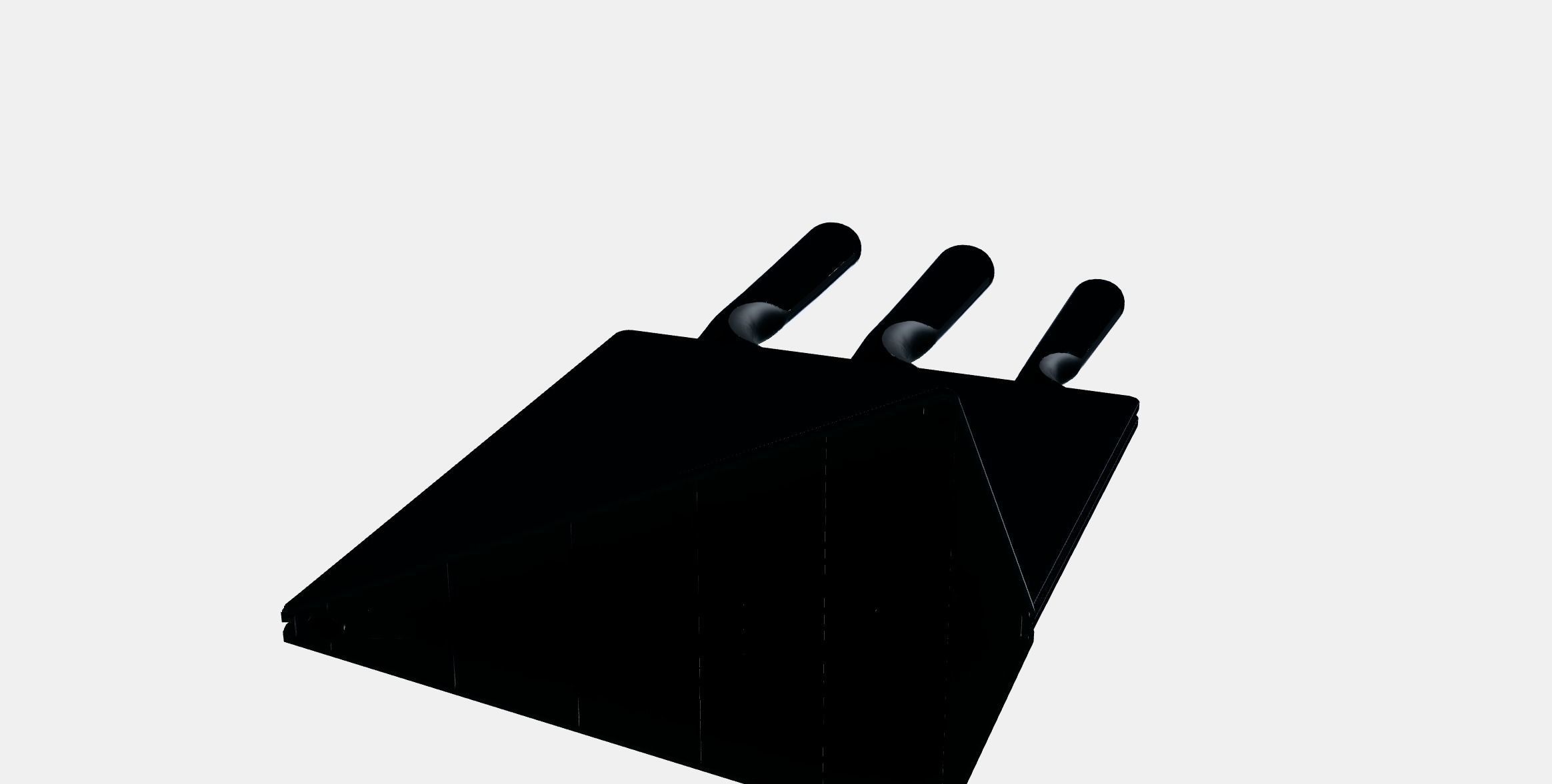 JAMFORA Knife block with 3 knives Low-poly 3D model_8