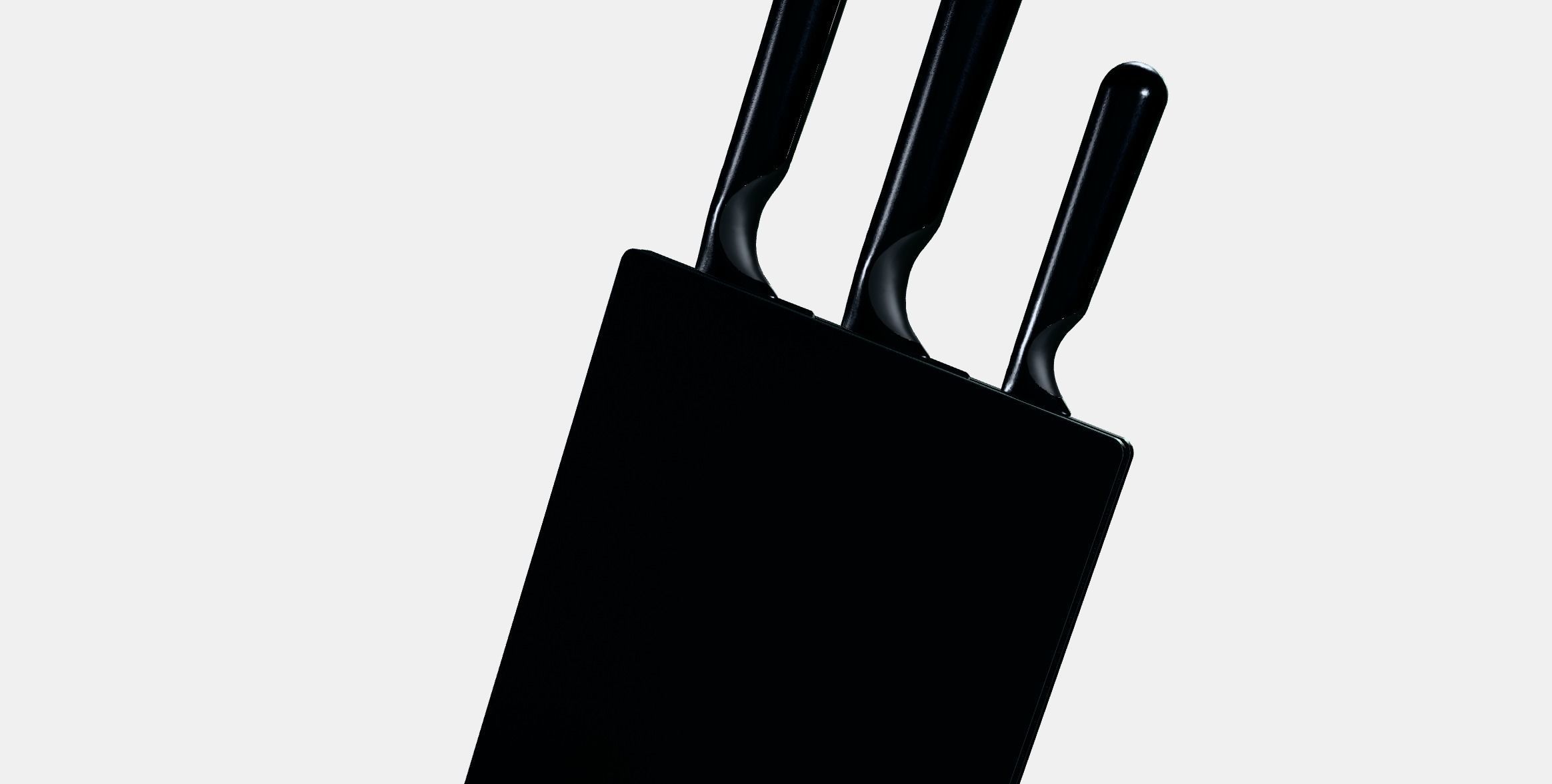 JAMFORA Knife block with 3 knives Low-poly 3D model_6