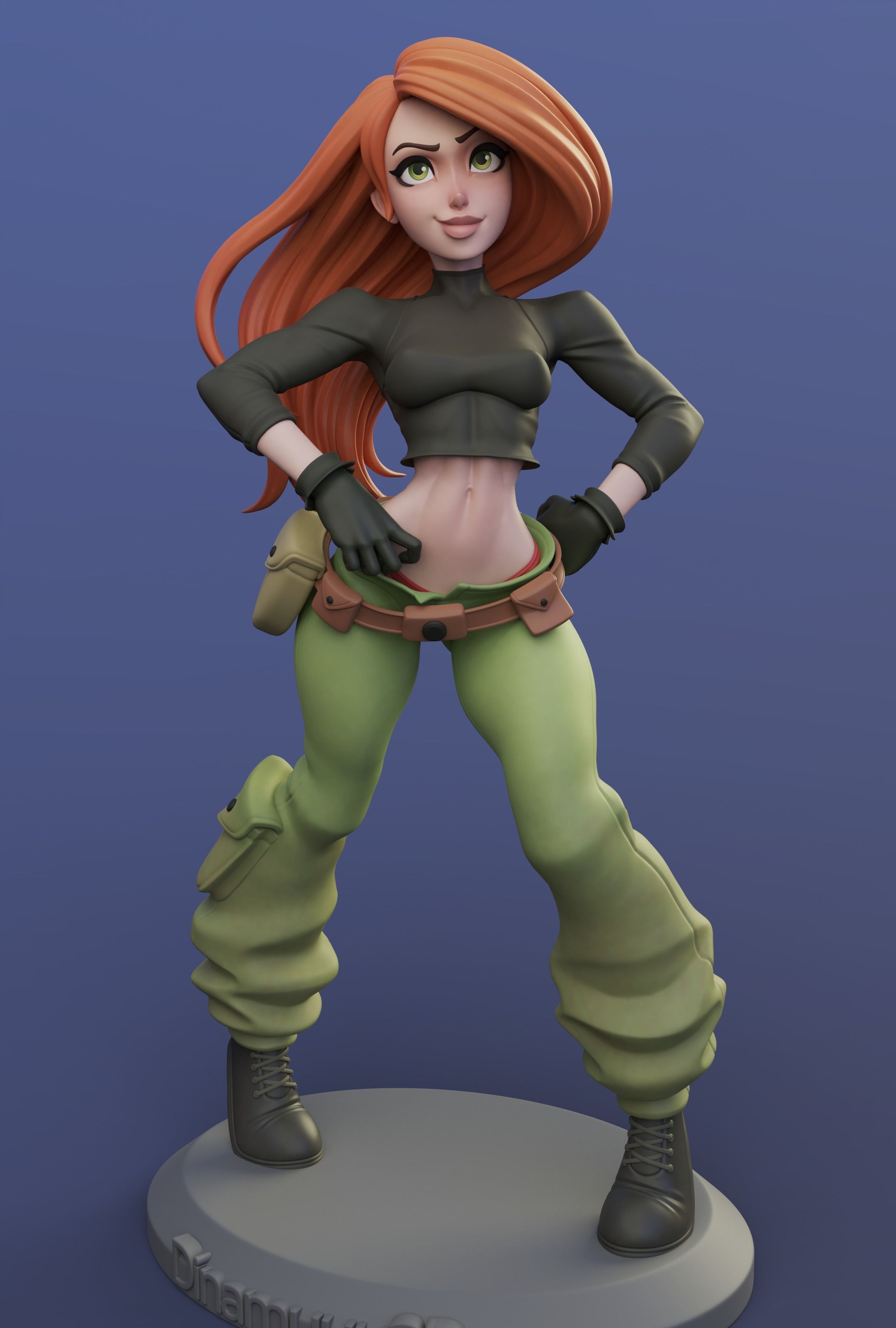 Kim Possible Multi Version STL SFW NSFW 3D print model 3D print model_2