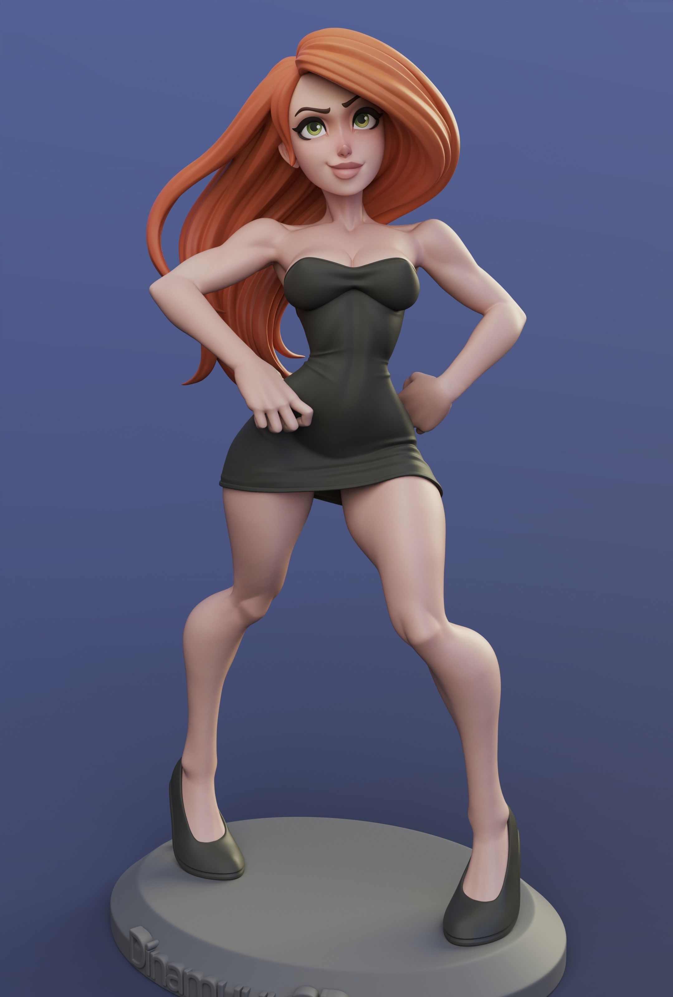 Kim Possible Multi Version STL SFW NSFW 3D print model 3D print model_5