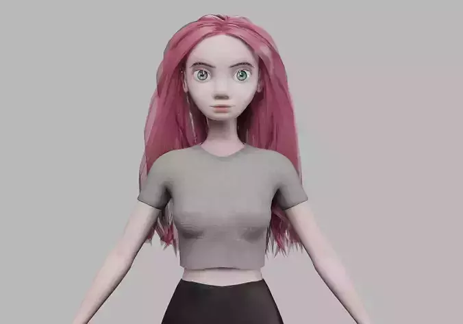 young teen woman V28982 