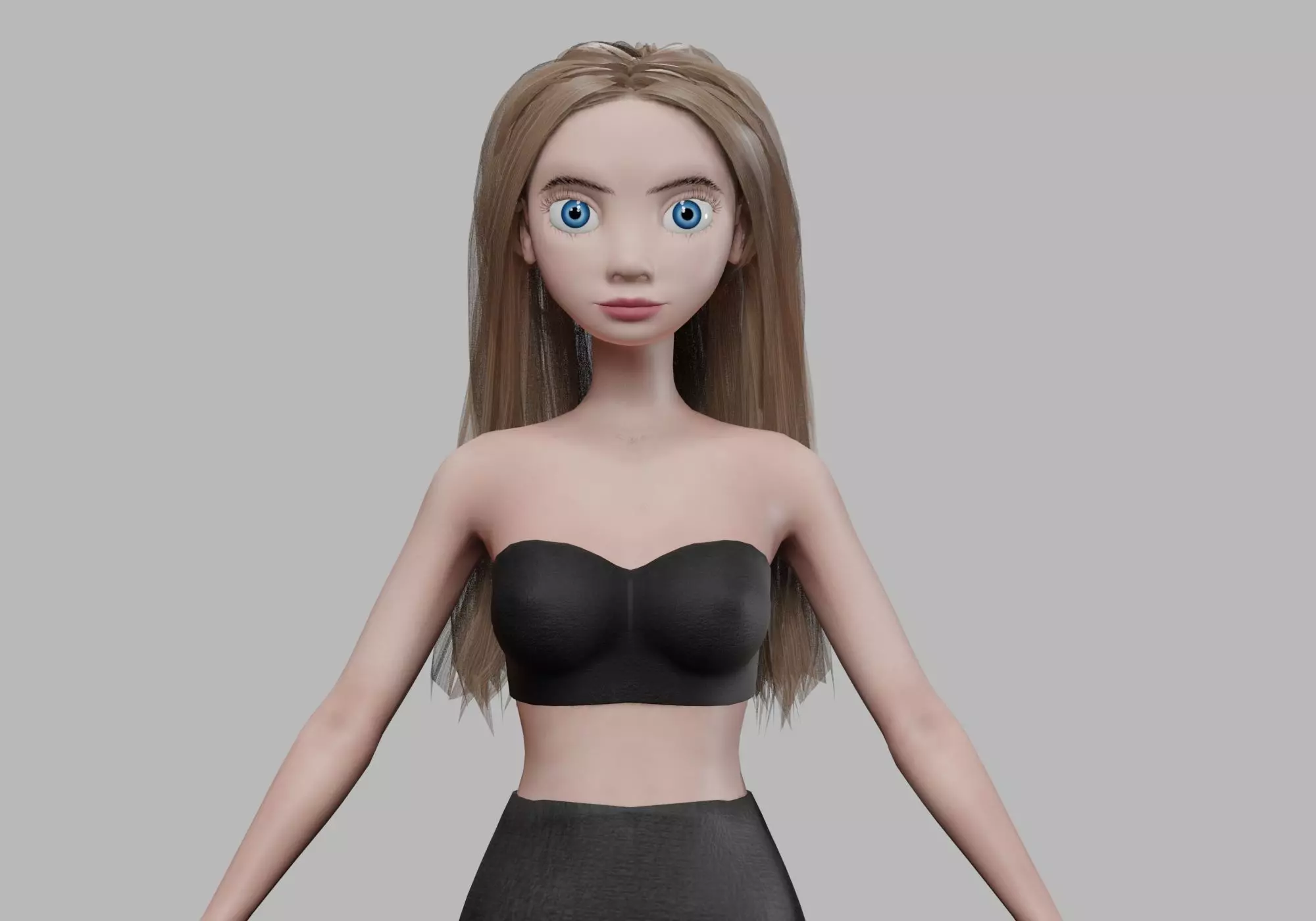 sweet cartoon woman V27373 Low-poly 3D model