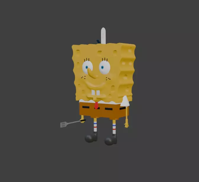 Sponge Bob Square Pans Free 3D model_0