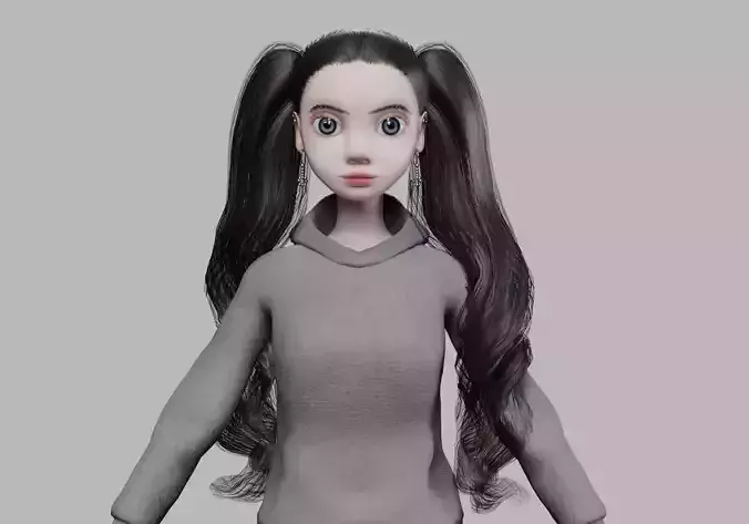 pretty cartoon woman V37391 