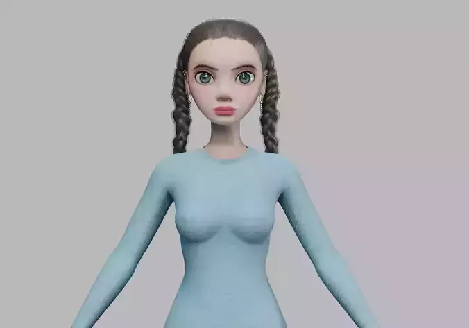 cute cartoon woman V27819 