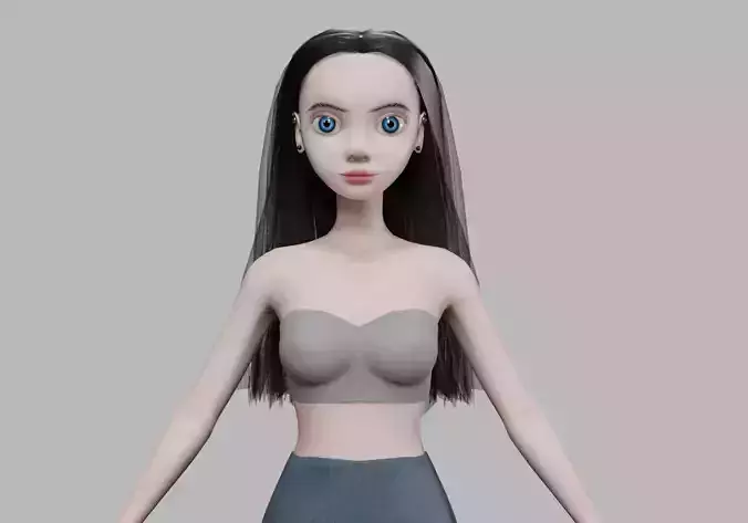 cartoon teen woman V27036 