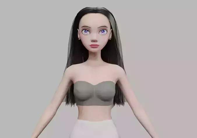 cartoon lovely woman V27172 