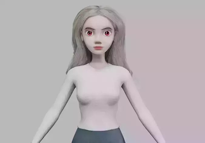 cartoon cute woman V32341 