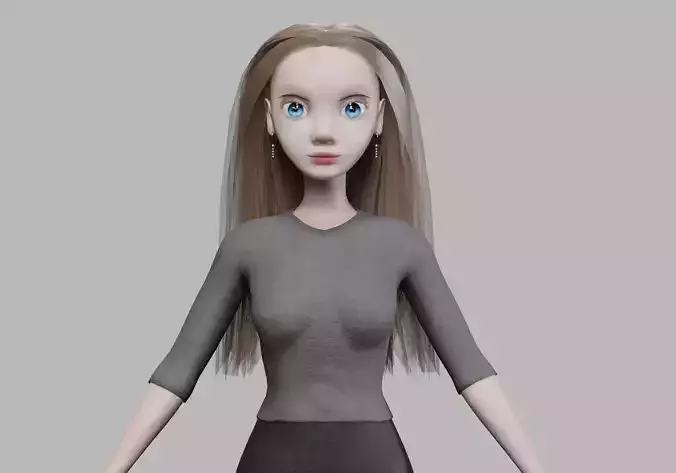 cartoon cool woman V27853 