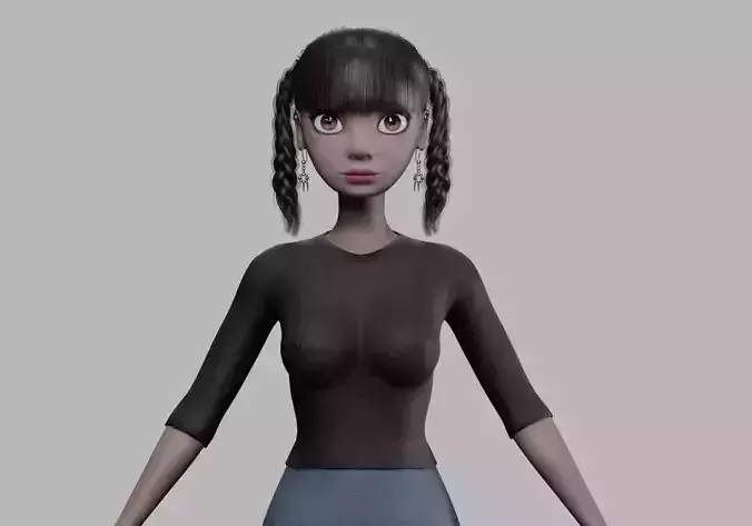black cartoon woman V27574 