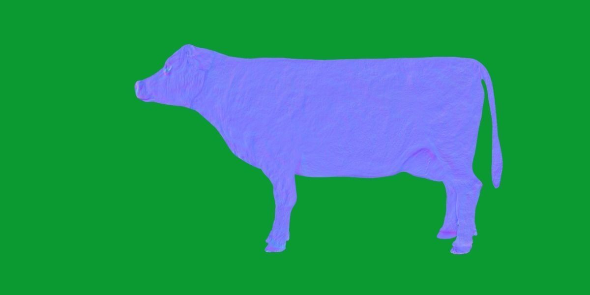 Jersey Cattle Low-poly 3D model_6