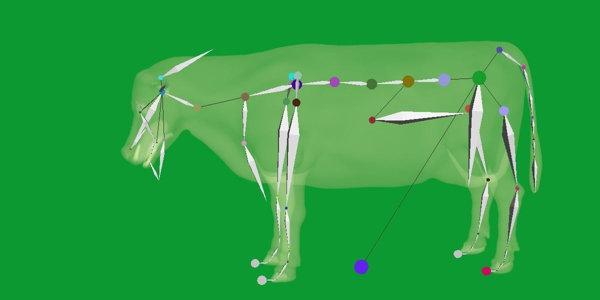 Jersey Cattle Low-poly 3D model_24