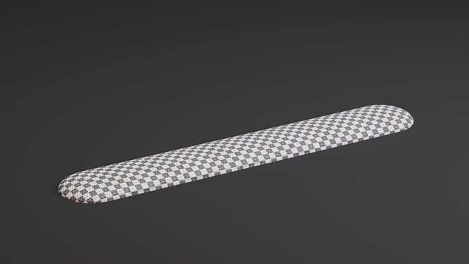Speed Bump PBR Game-Ready Low-poly 3D model 3