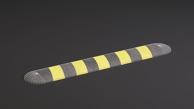 Speed Bump PBR Game-Ready Low-poly 3D model 2