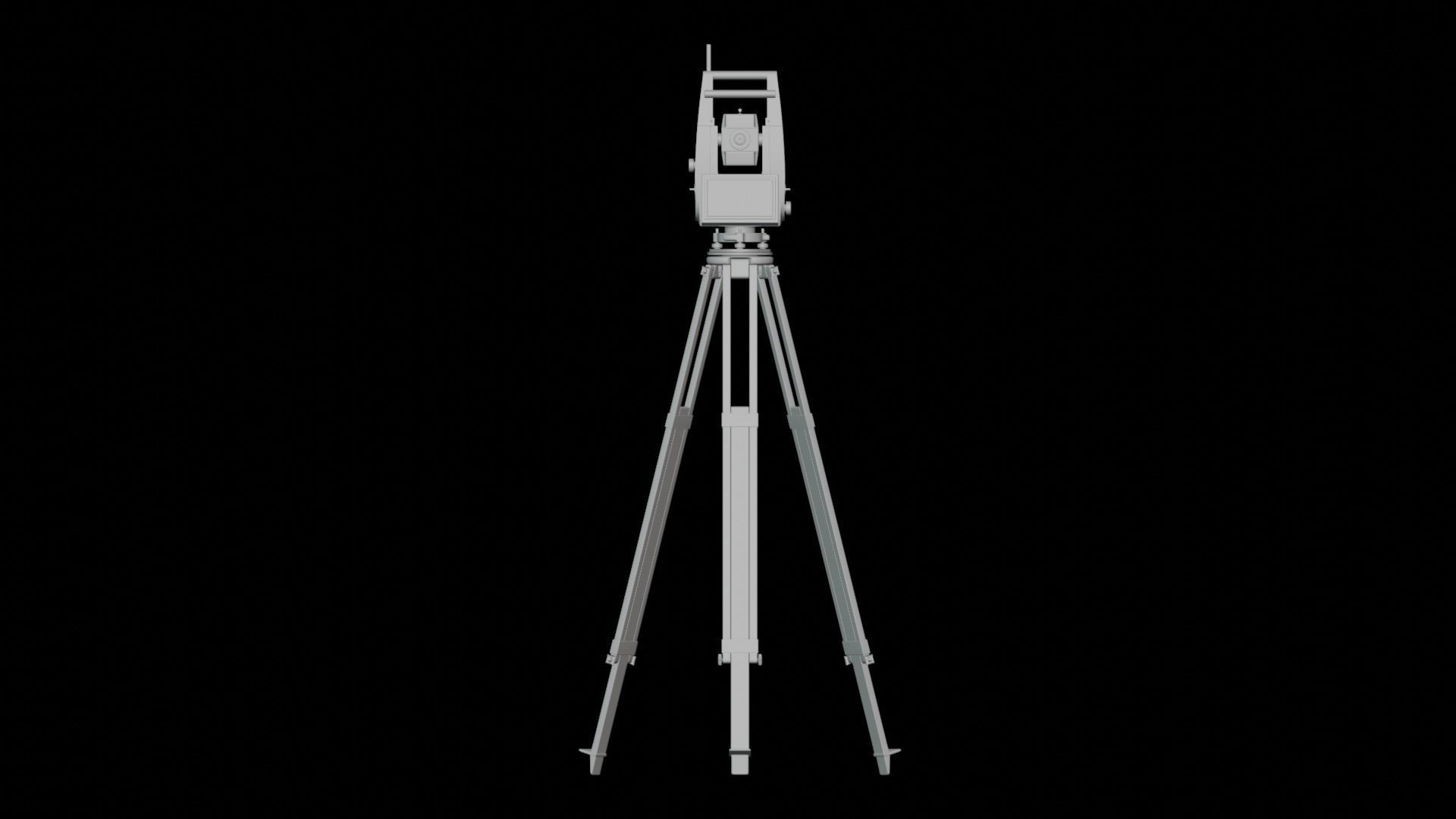 Theodolite Total Station and Tripod 3D Model Collection_11