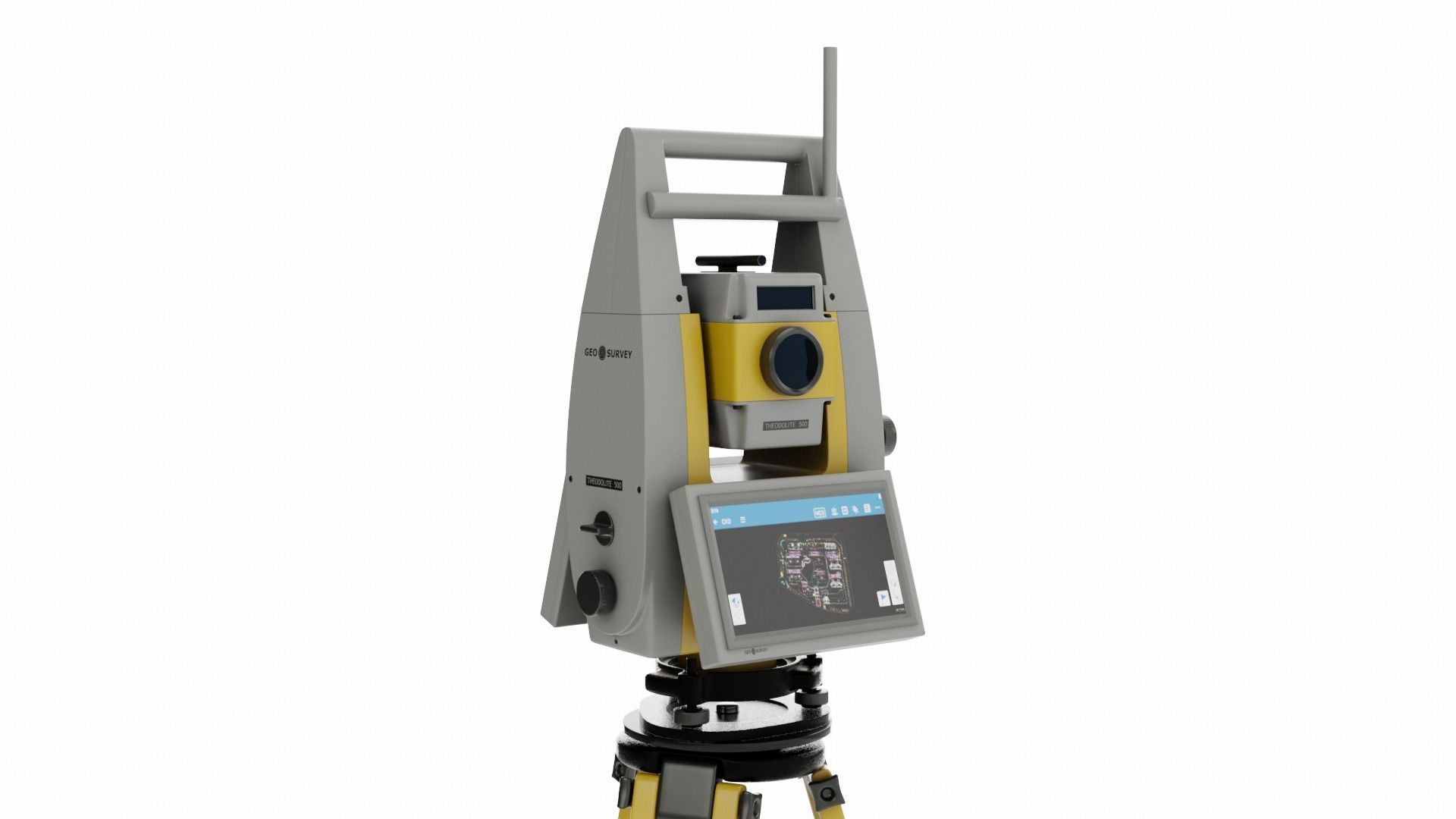 Theodolite Total Station and Tripod 3D Model Collection_2