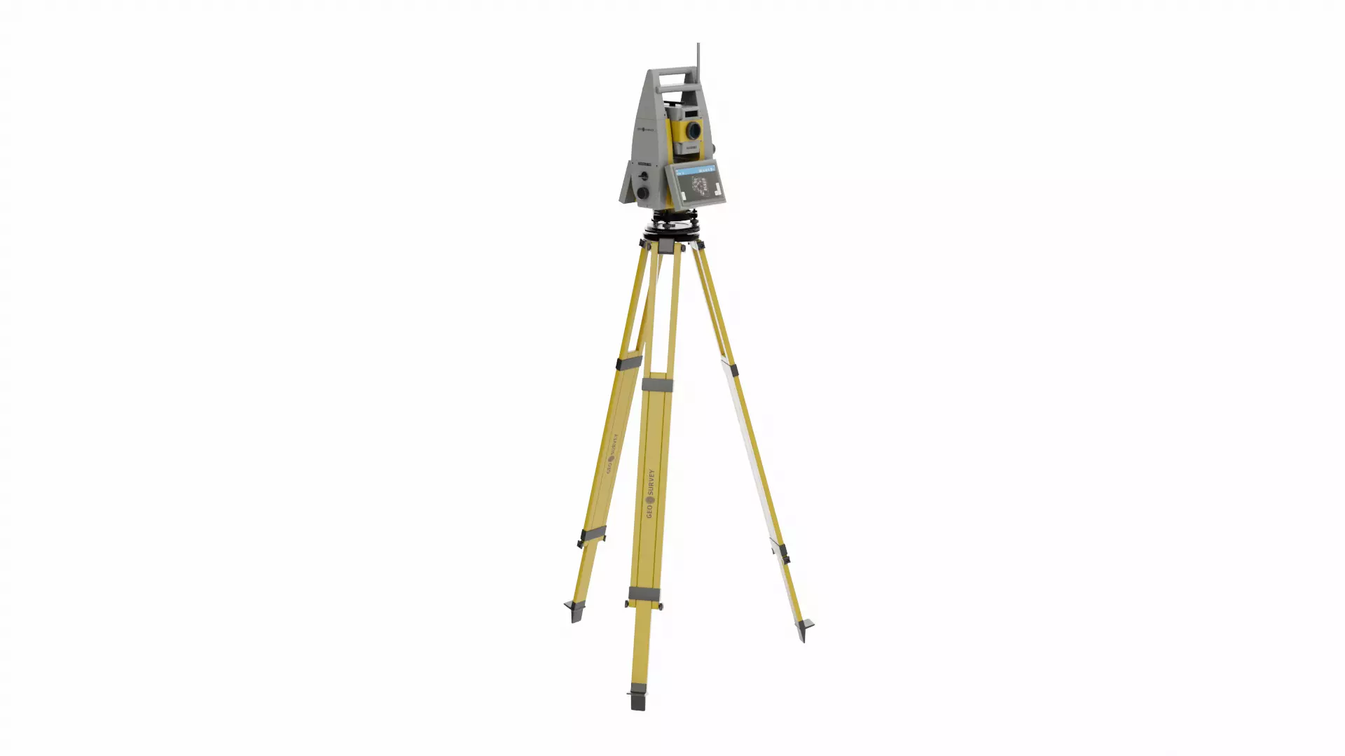 Theodolite Total Station and Tripod 3D Model Collection_0