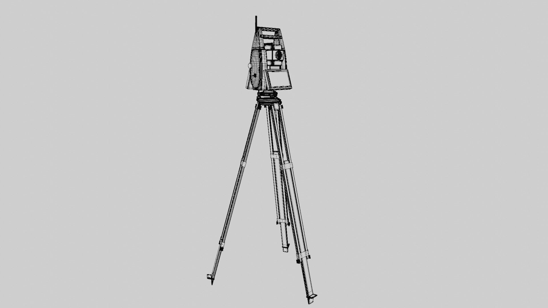 Theodolite Total Station and Tripod 3D Model Collection_20