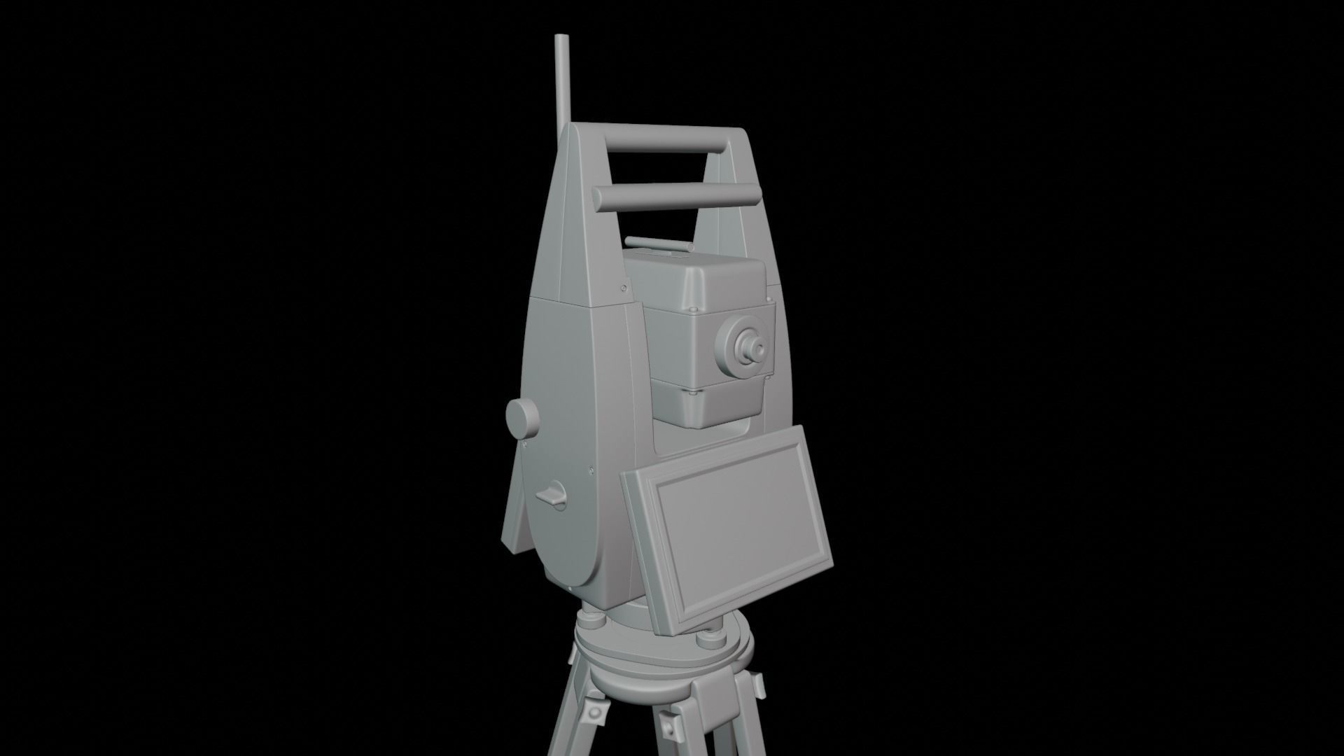 Theodolite Total Station and Tripod 3D Model Collection_9