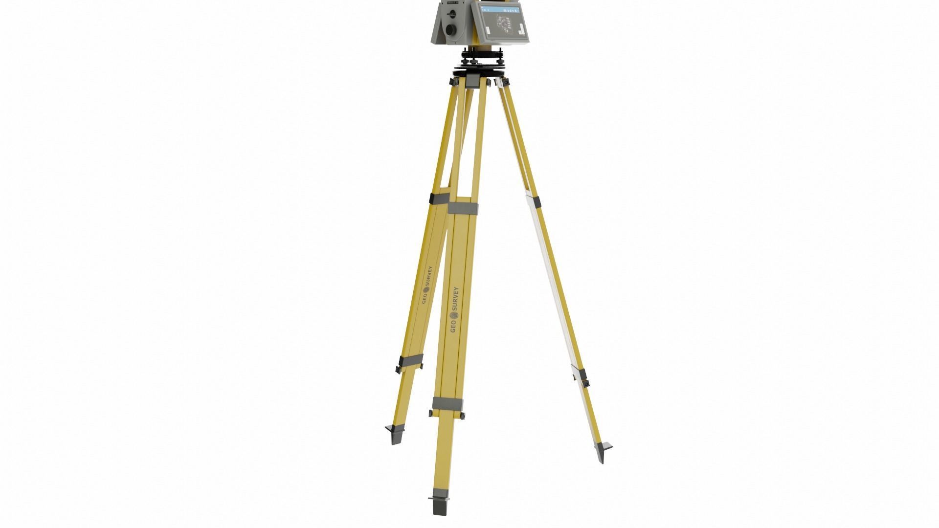 Theodolite Total Station and Tripod 3D Model Collection_6