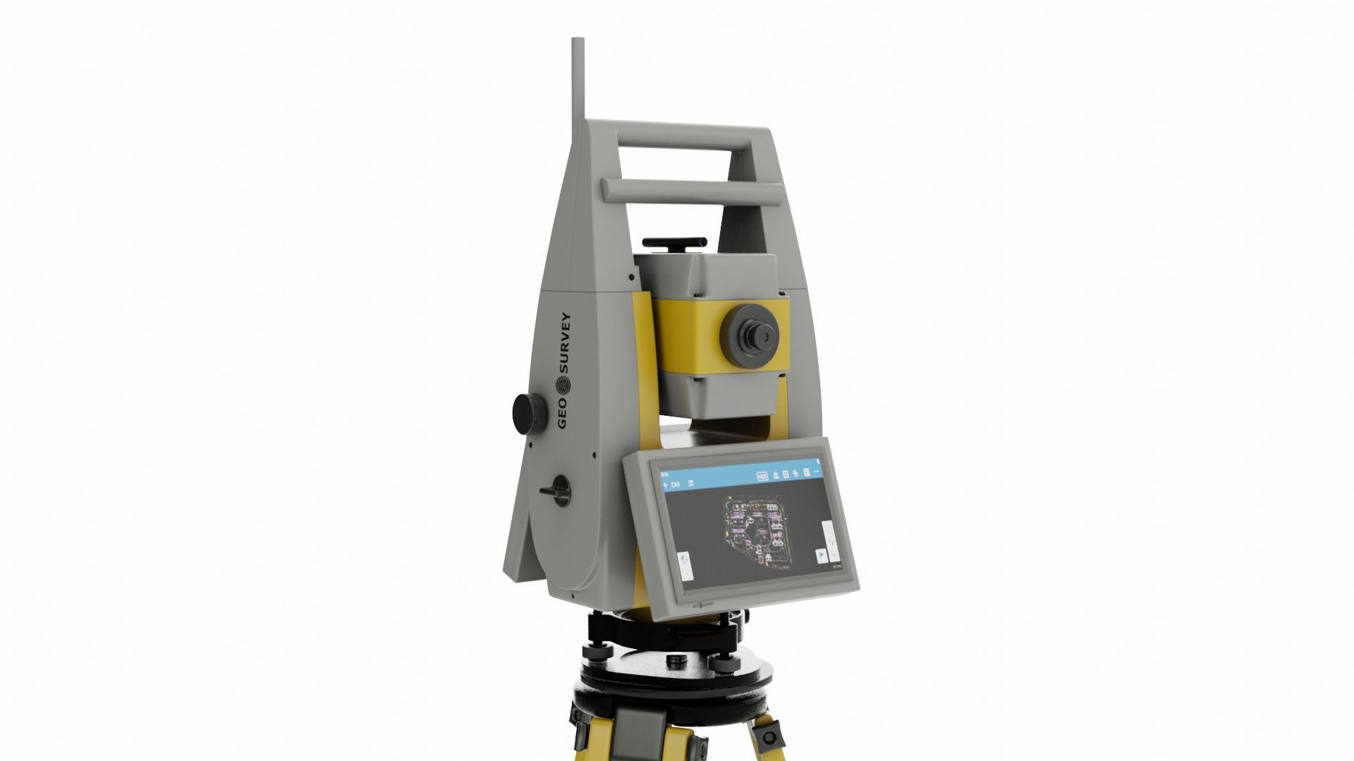 Theodolite Total Station and Tripod 3D Model Collection_3