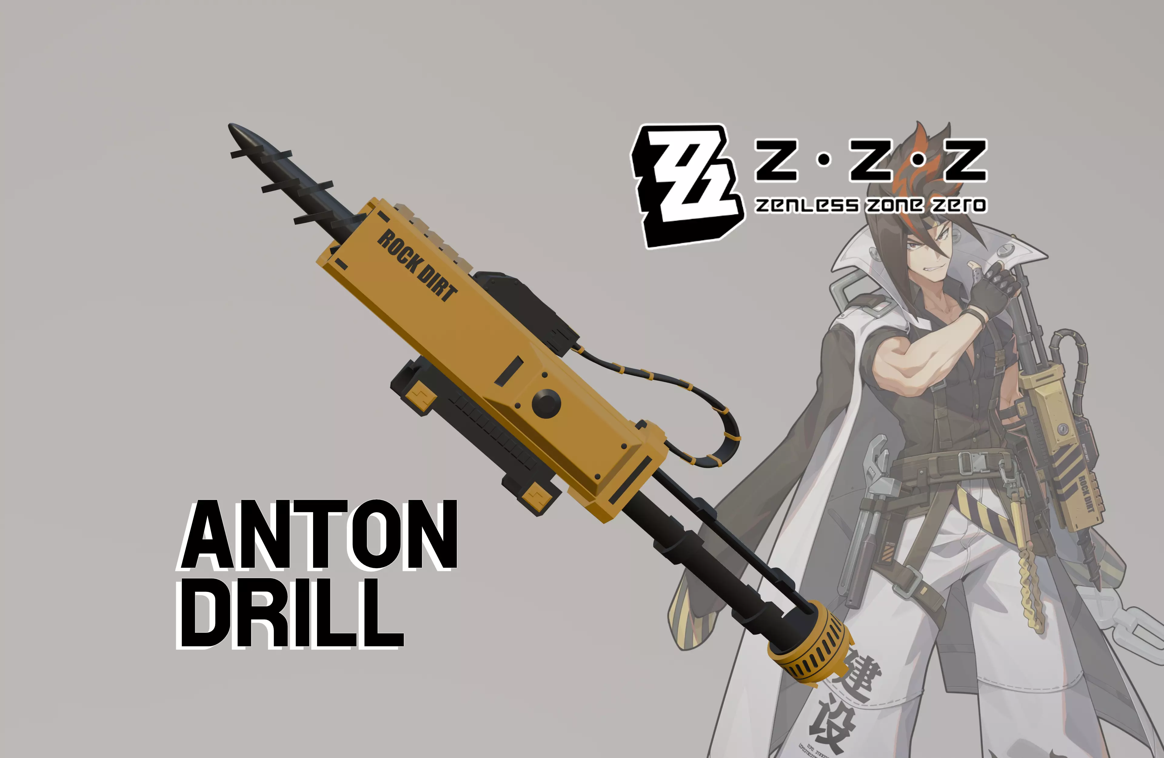 Zenless Zone Zero - Anton Drill 3D print model_0