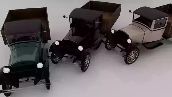 1929 Classic Truck Double A Low-poly 3D model