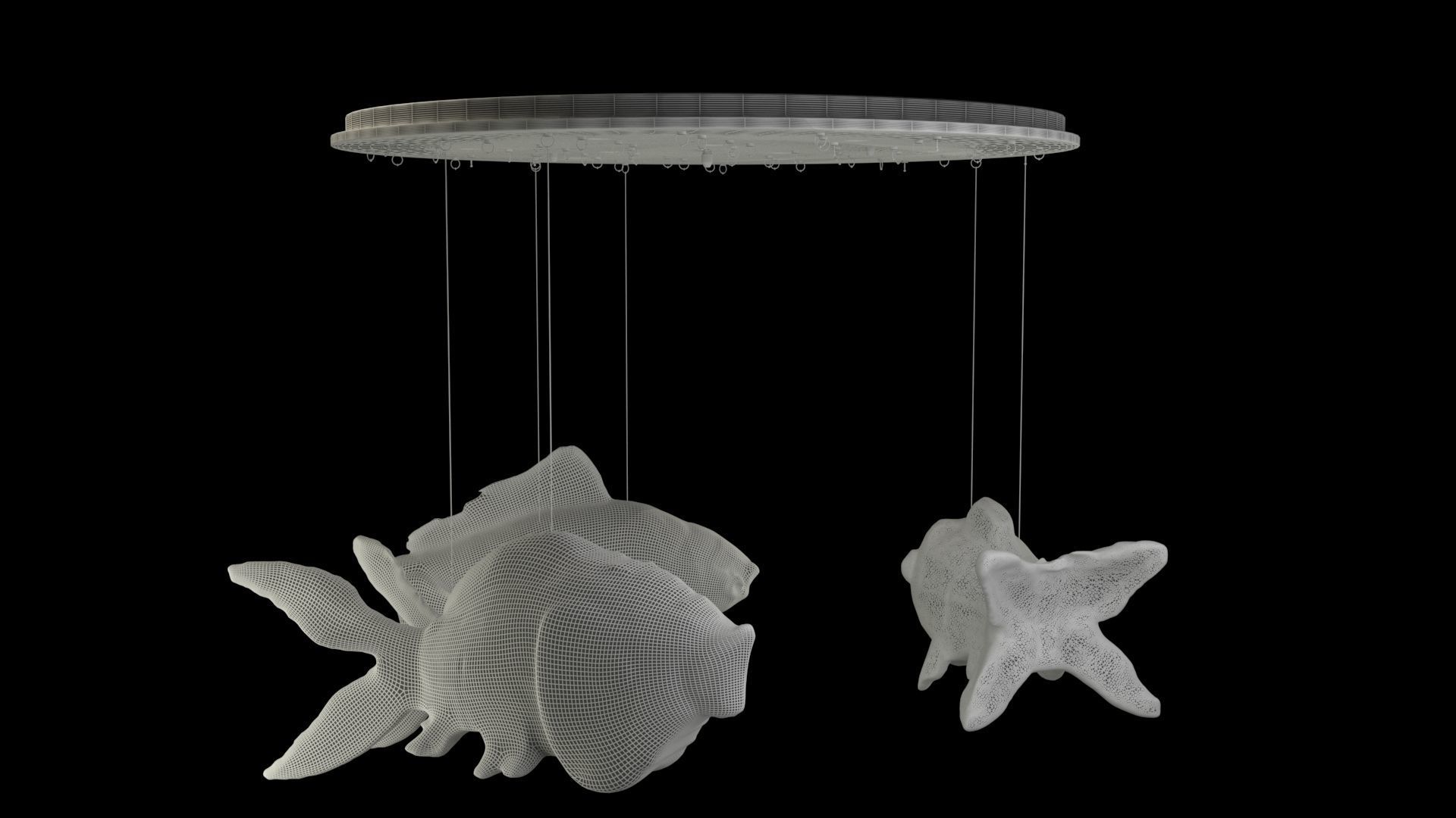 Chinese fish lantern 3D model_6