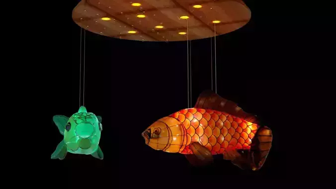 Chinese fish  lantern 