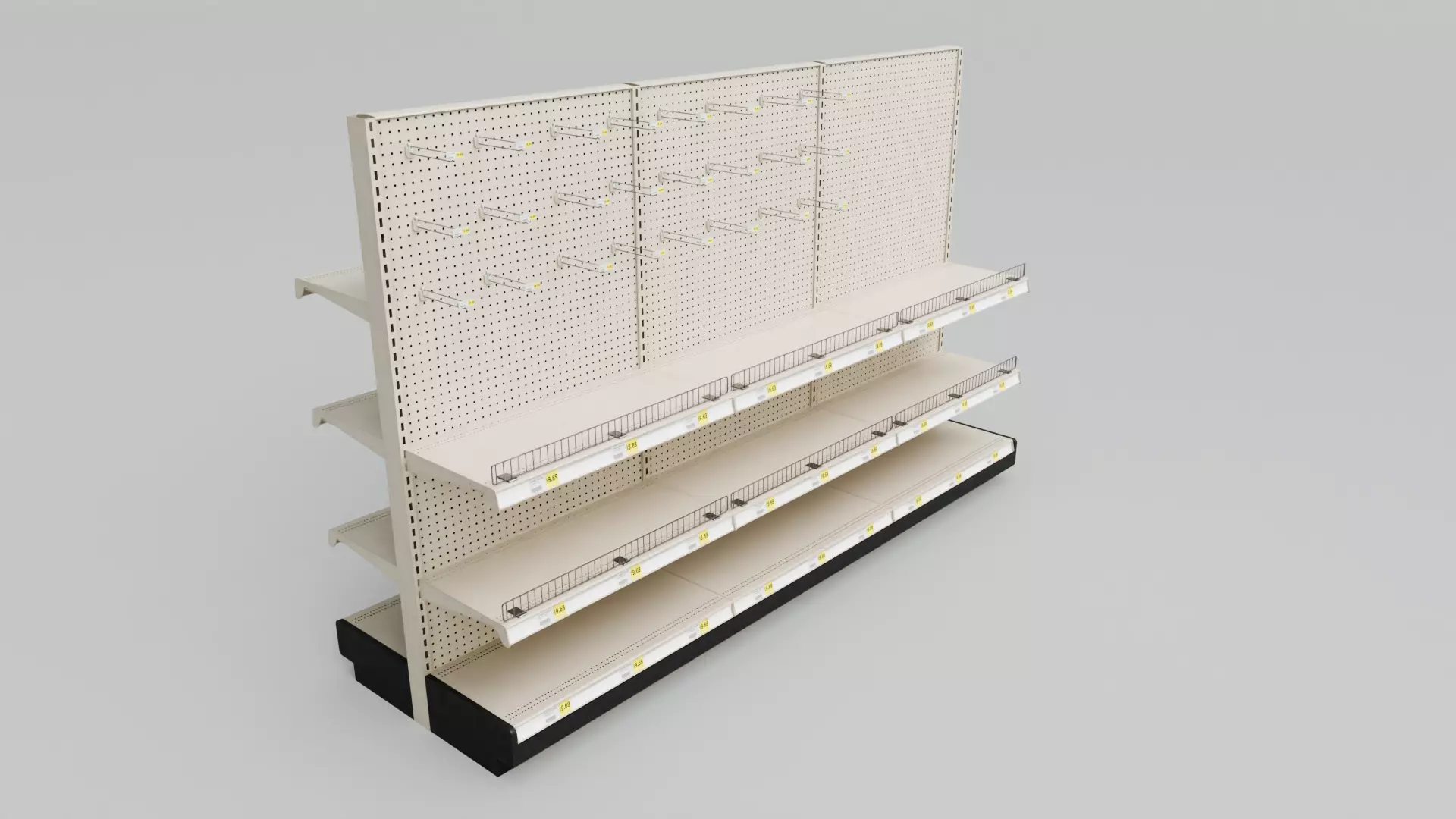 Store Display Shelfs with 4K Textures Low-poly 3D model_0