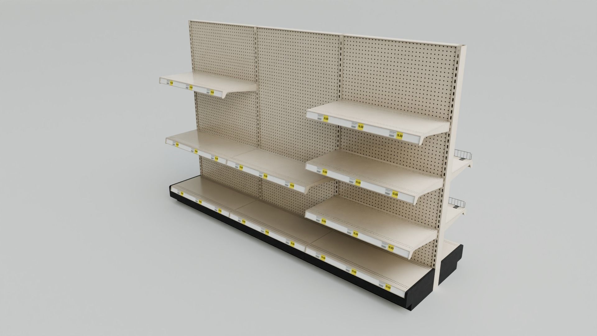Store Display Shelfs with 4K Textures Low-poly 3D model_4