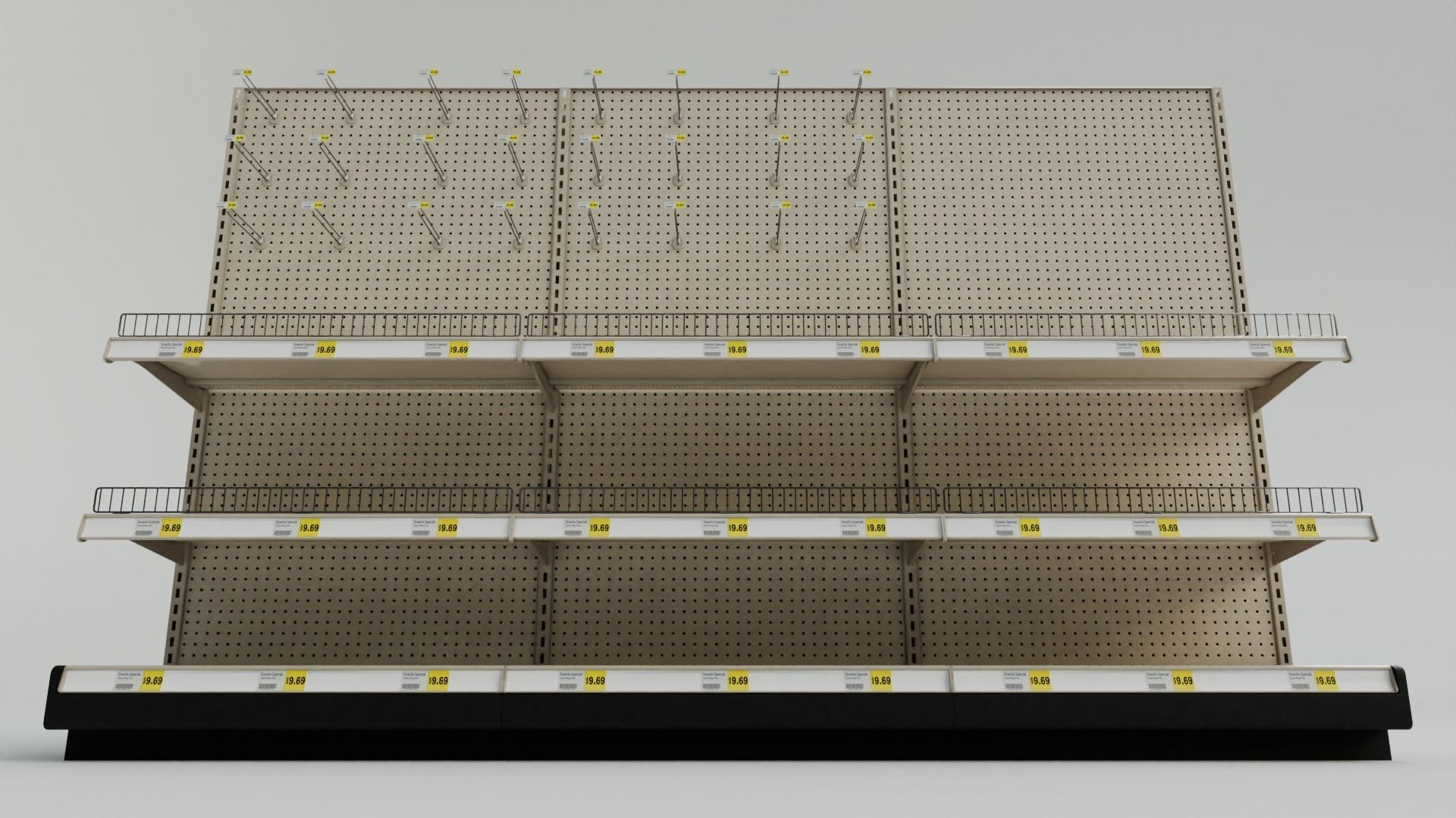 Store Display Shelfs with 4K Textures Low-poly 3D model_11