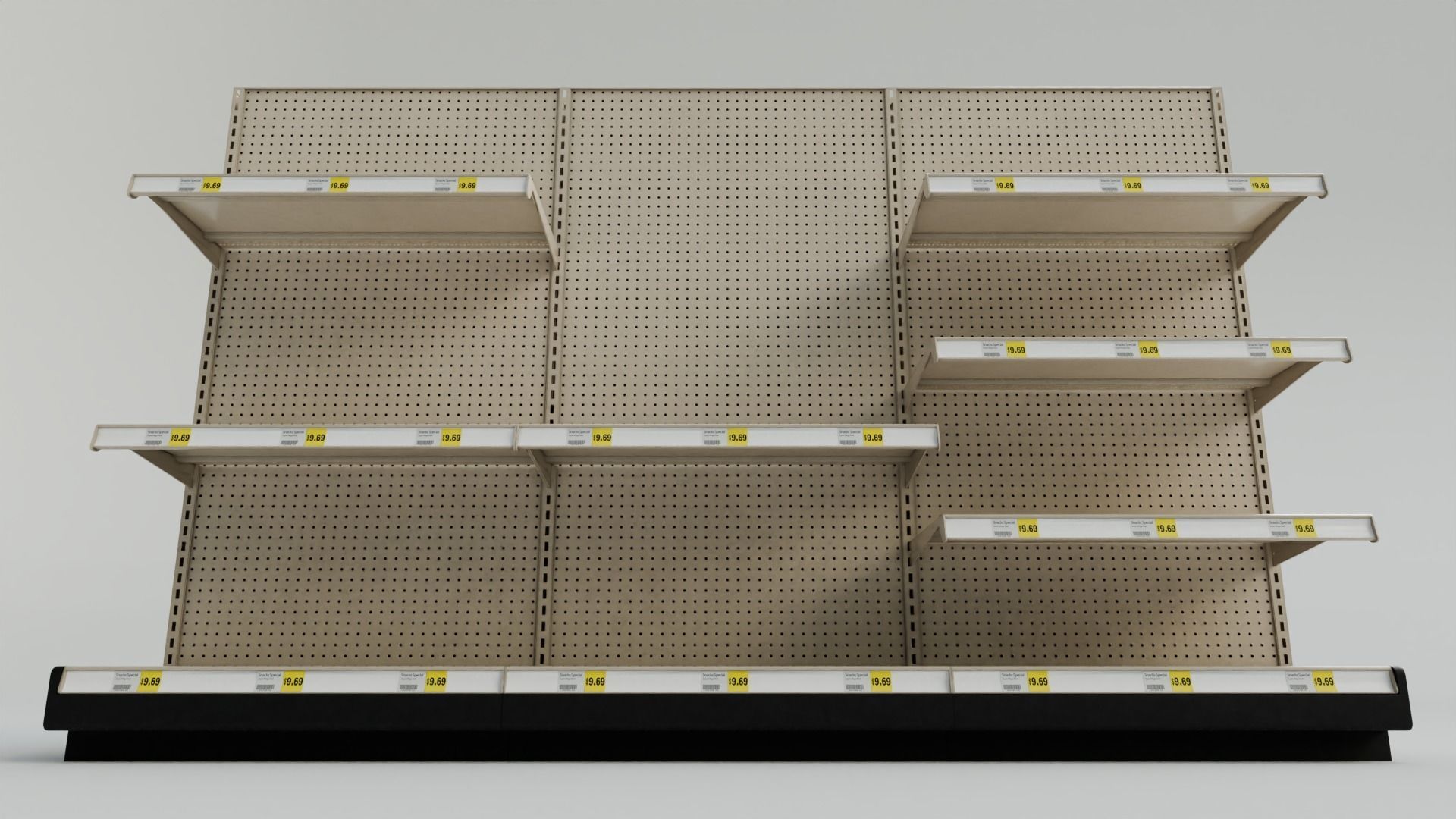 Store Display Shelfs with 4K Textures Low-poly 3D model_12