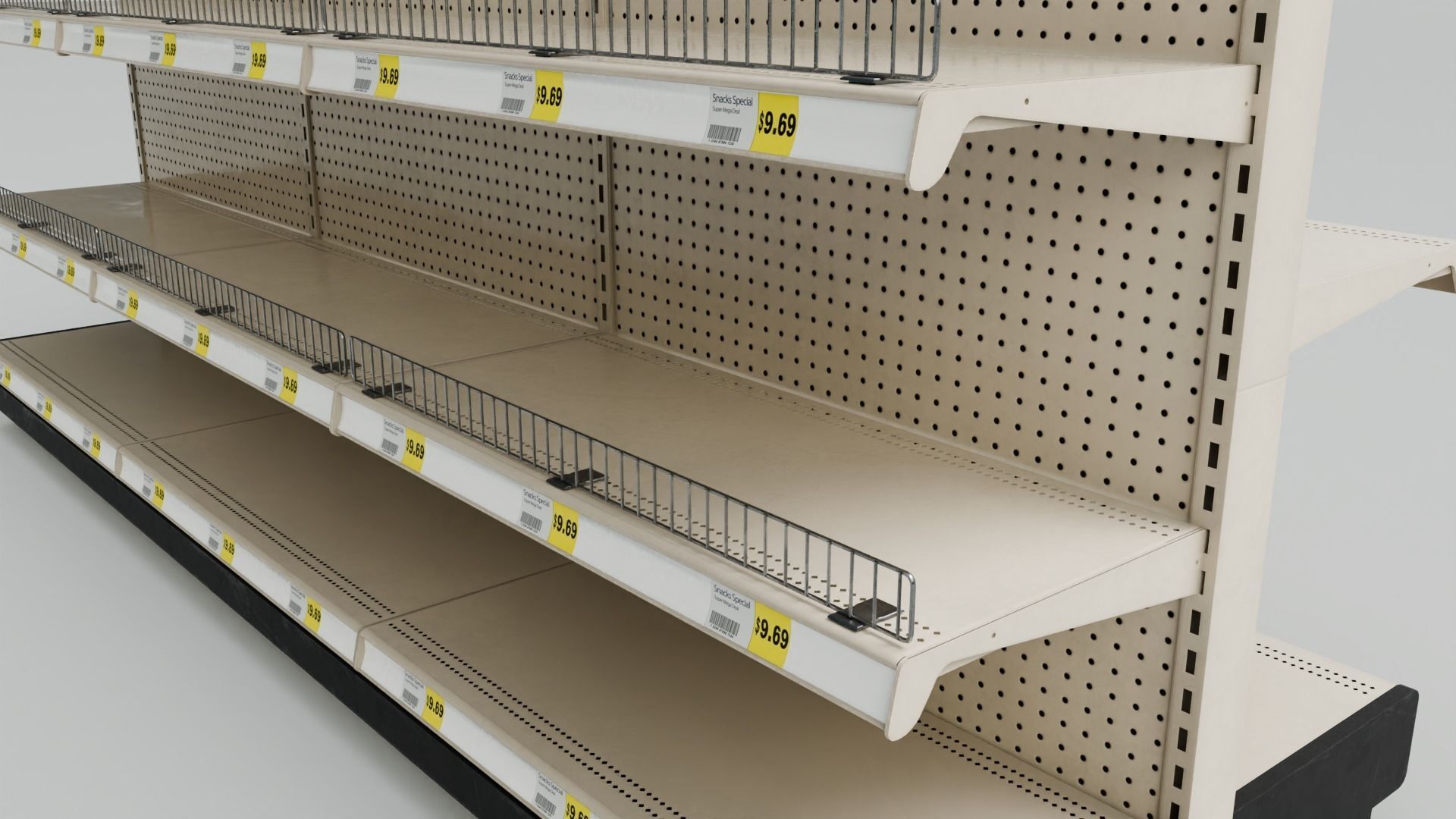 Store Display Shelfs with 4K Textures Low-poly 3D model_7