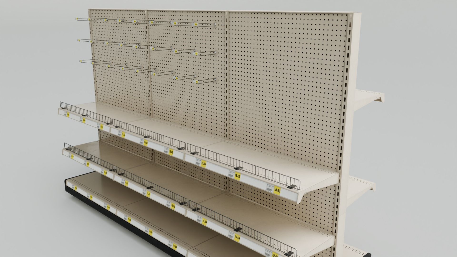 Store Display Shelfs with 4K Textures Low-poly 3D model_14