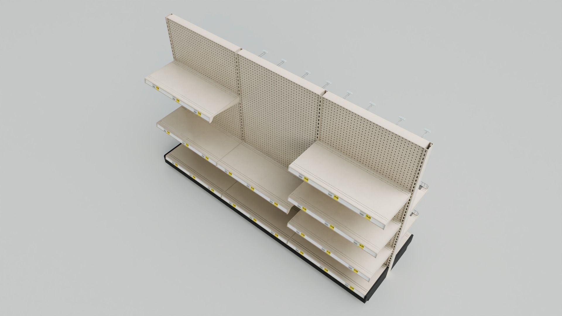 Store Display Shelfs with 4K Textures Low-poly 3D model_9