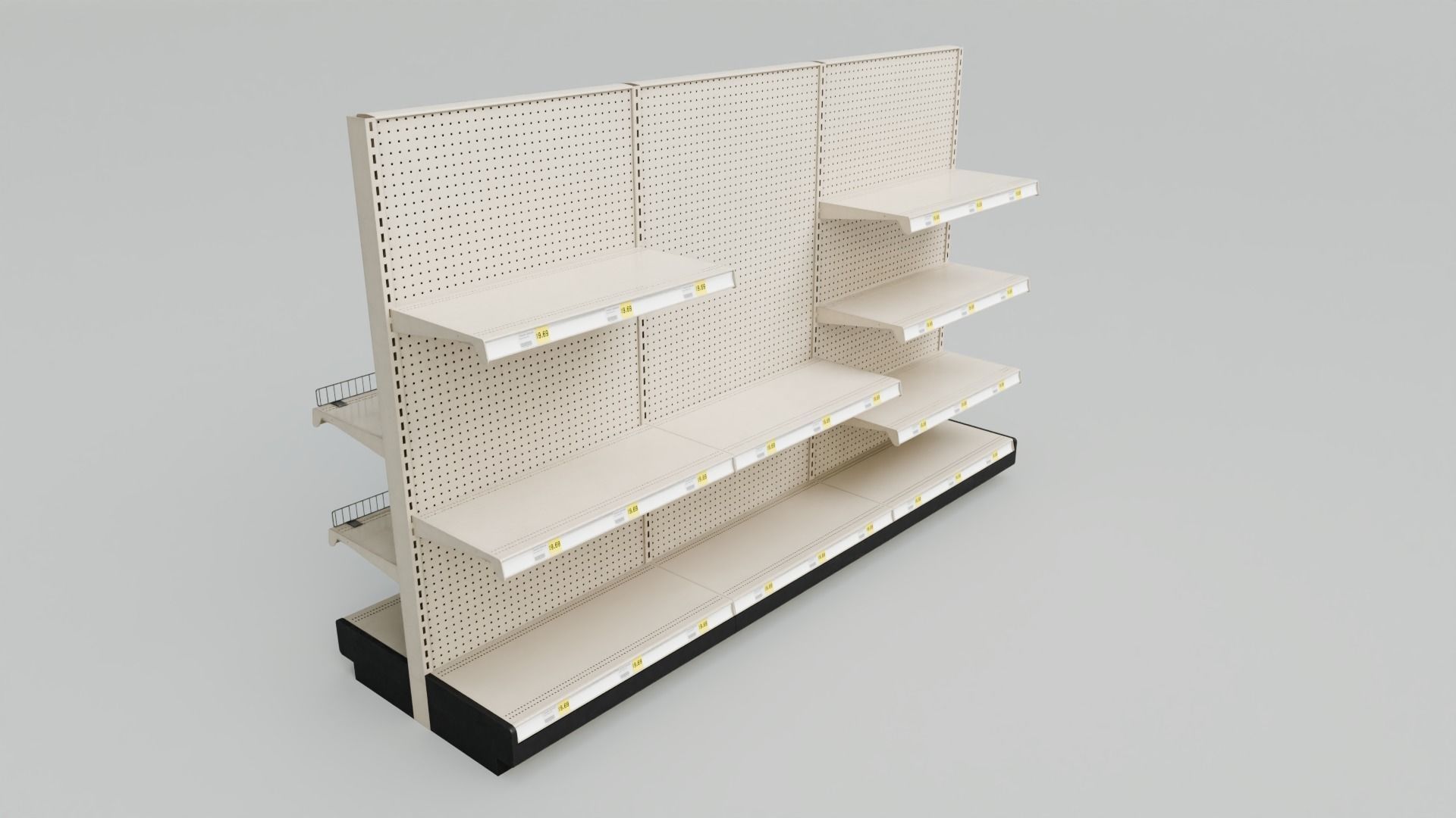 Store Display Shelfs with 4K Textures Low-poly 3D model_5