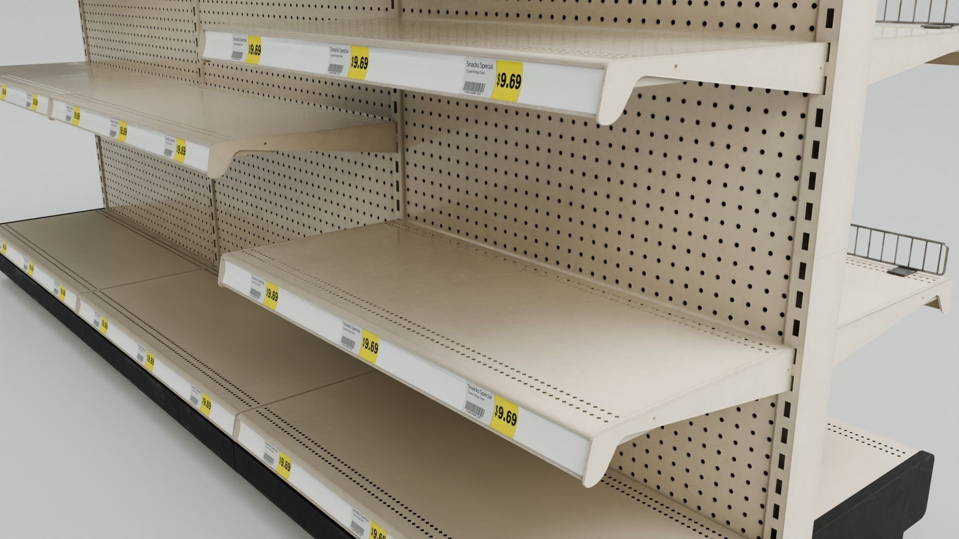Store Display Shelfs with 4K Textures Low-poly 3D model_8