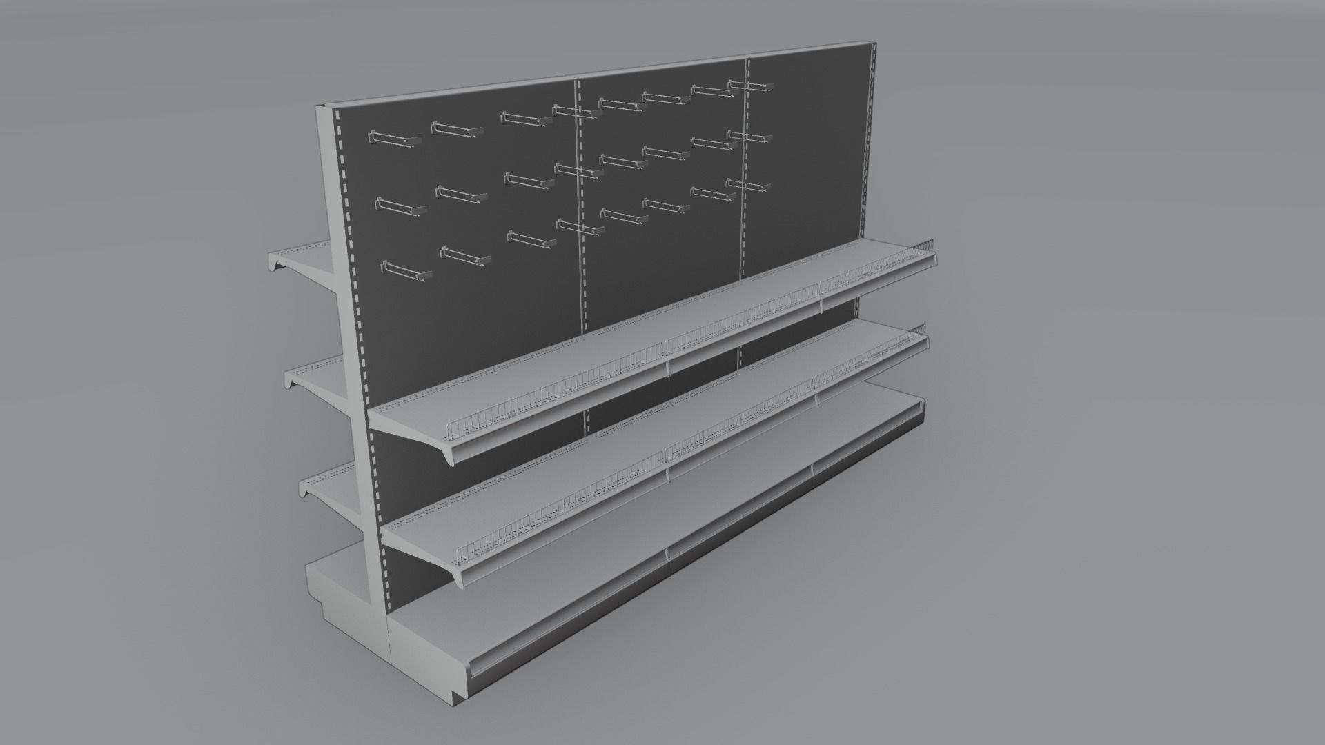 Store Display Shelfs with 4K Textures Low-poly 3D model_3