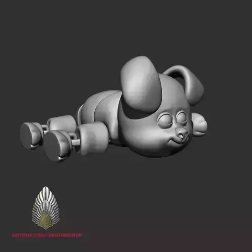 Dog Flexi 3d digital download