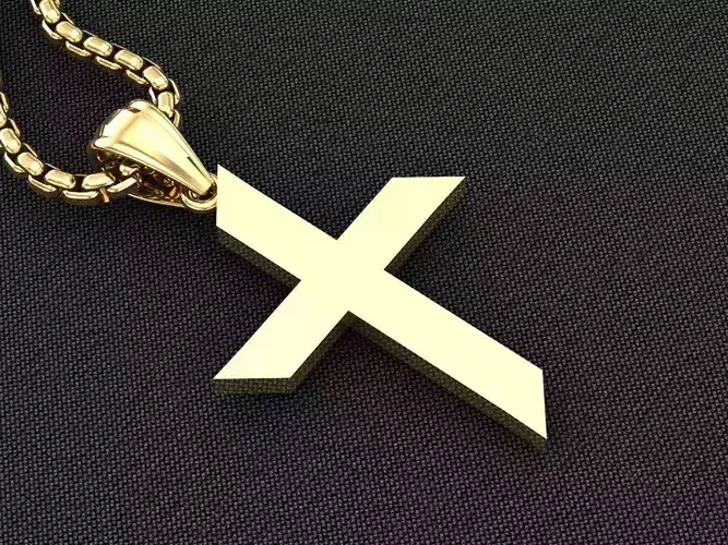 High Cross Pendant Light Gold 18K 3CP083